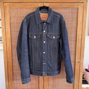 Levis Trucker Jacket - Dark Denim Rigid - Mens Size Large.